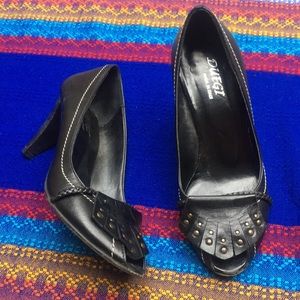 Women’s vintage leather heels Made in Italy 35